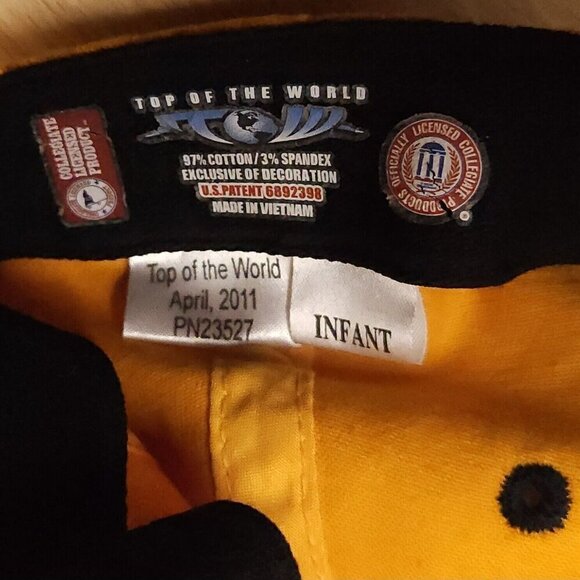 University Of Missouri Infant Gold Collegiate Hat Cap By Top Of The World - Picture 5 of 5